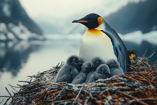 Penguin Family Portrait