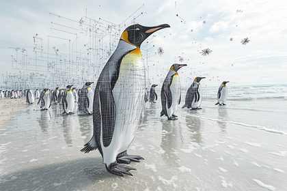 Penguins On The Shore