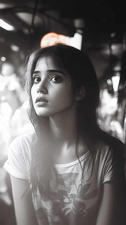 Pensive Gaze Portrait