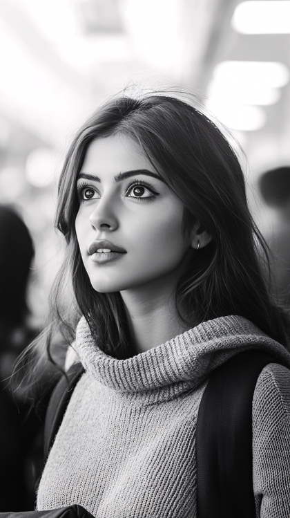 Pensive Gaze Portrait