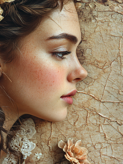 Pensive Profile of a Young Woman