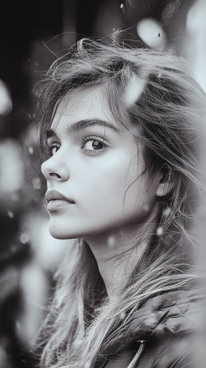 Pensive Woman Profile