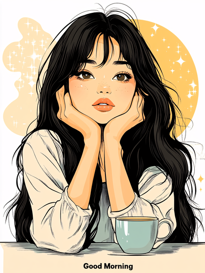 Pensive Woman with Coffee Mug