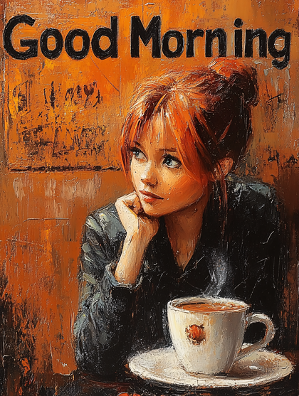 Pensive Woman with Morning Coffee