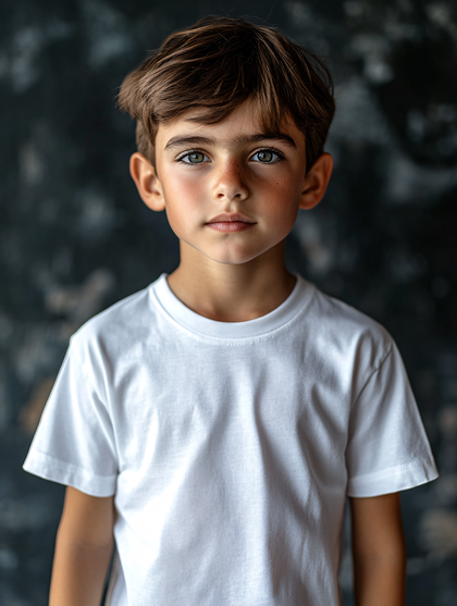 Pensive Young Boy Portrait