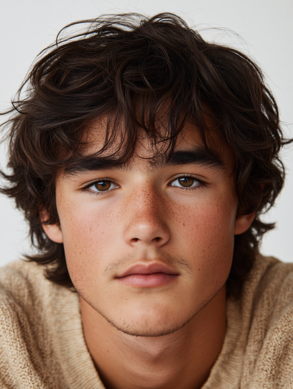 Pensive Young Man Portrait