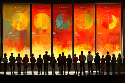 People Observing Data Visualizations