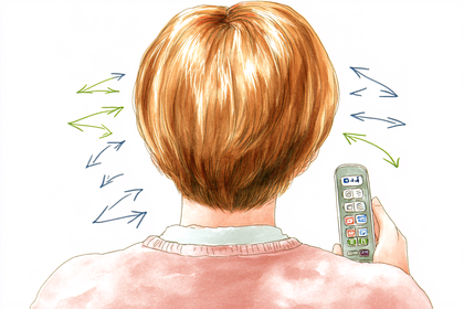 Person with Arrows and Phone