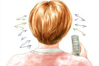Person with Arrows and Phone