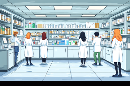 Pharmacy Lab With Scientists