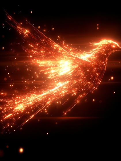 Phoenix Rising from Embers