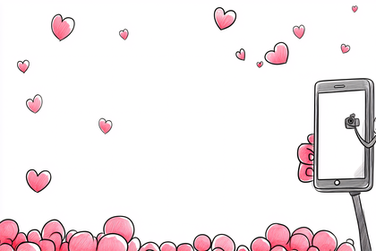 Phone Selfie with Hearts