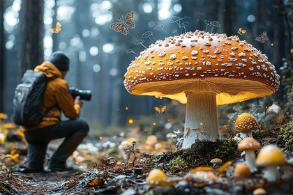 Photographer in Enchanted Forest