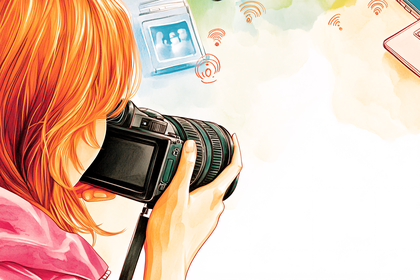 Photographer Sharing Photos Online
