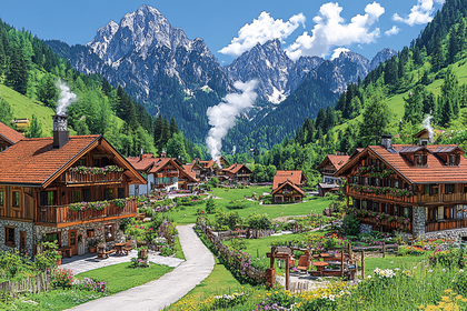 Picturesque Alpine Village