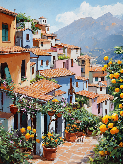 Picturesque Italian Village Scene