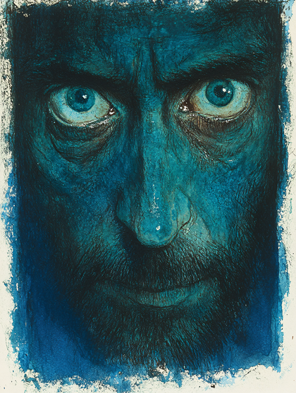 Piercing Blue Gaze Portrait