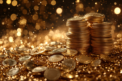 Piles of Gold Coins