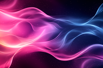 Pink And Blue Abstract Waves