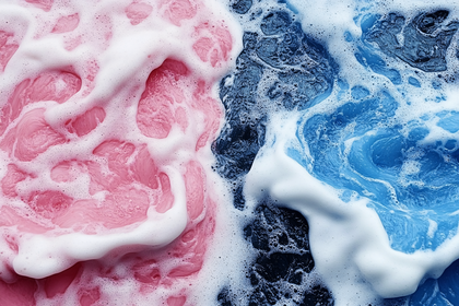 Pink and Blue Foamy Waters