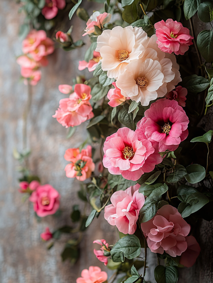 Pink and White Blossoms Cascade