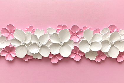 Pink And White Flower Painting
