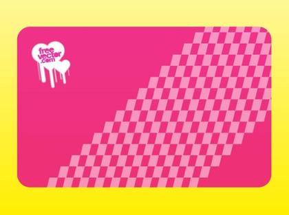 Pink Business Card Free Vector