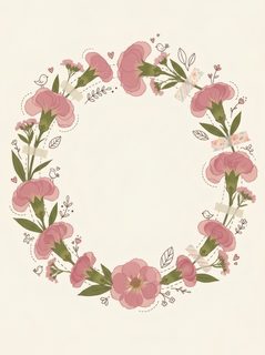 carnation floral wreath