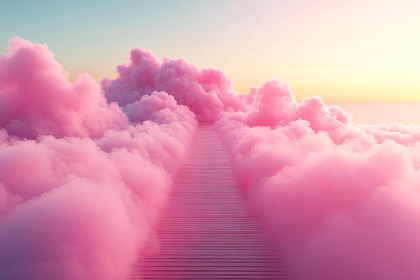 Pink Cloud Pathway to Horizon