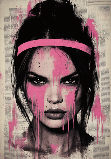 Pink Drip Portrait