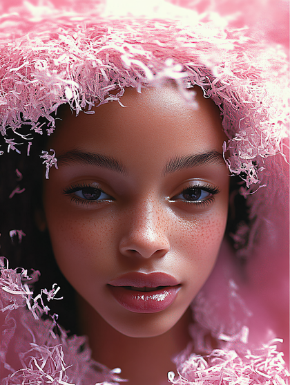 Pink Feathered Portrait