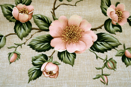 Pink Floral Textile Pattern