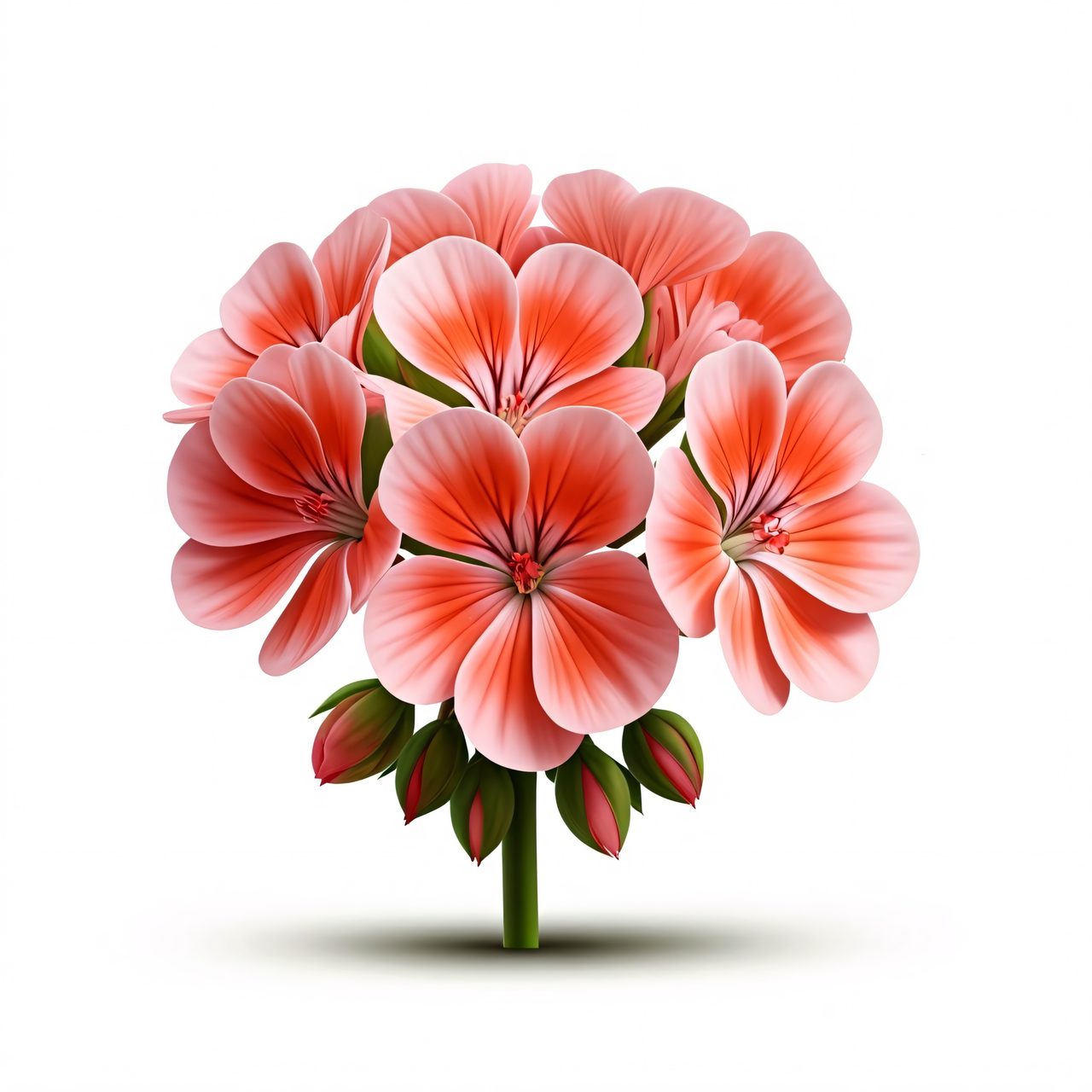 pink geranium cluster