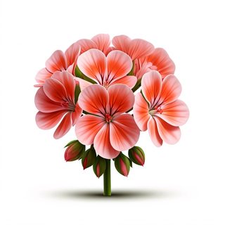 pink geranium cluster