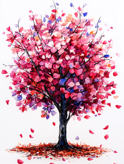 Pink Leaf Tree