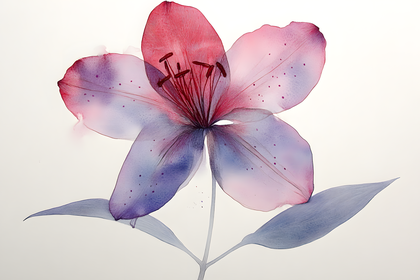 Pink Lily Watercolor