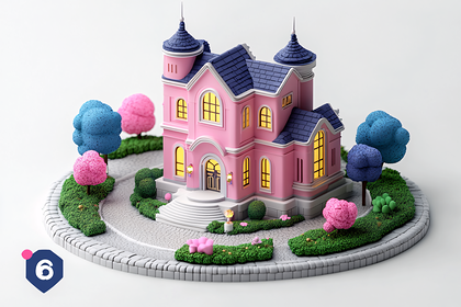 Pink Mansion 3D Model