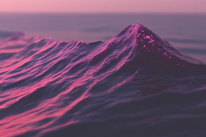 Pink Ocean Waves