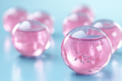 Pink Orbs with Bubbles