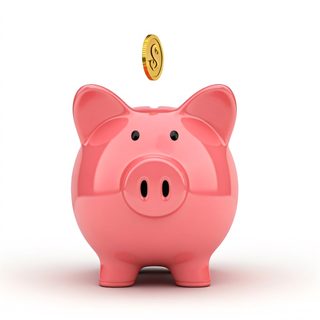 pink piggy bank