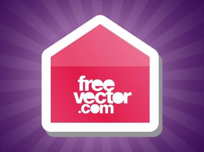Pink Pointer Sticker Free Vector