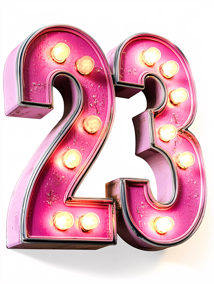 Pink Retro Number 23