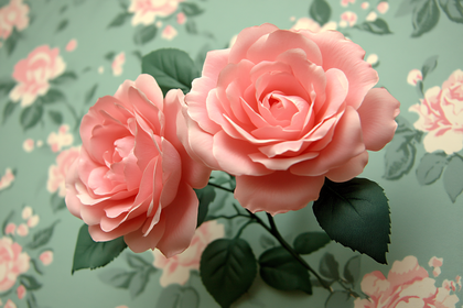 Pink Roses Close-Up