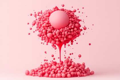 Pink Spheres Cascade