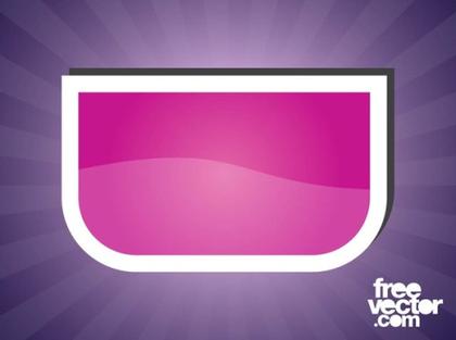 Pink Sticker Design Free Vector