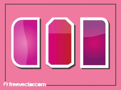 Pink Stickers Free Vector
