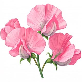 pink sweet peas