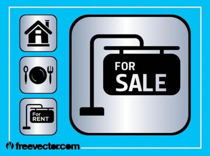 Places Icons Free Vector
