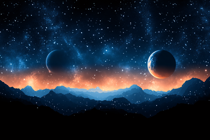 Planetary Vista at Night