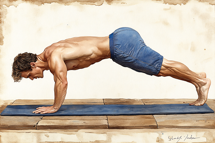 Plank Pose Illustration